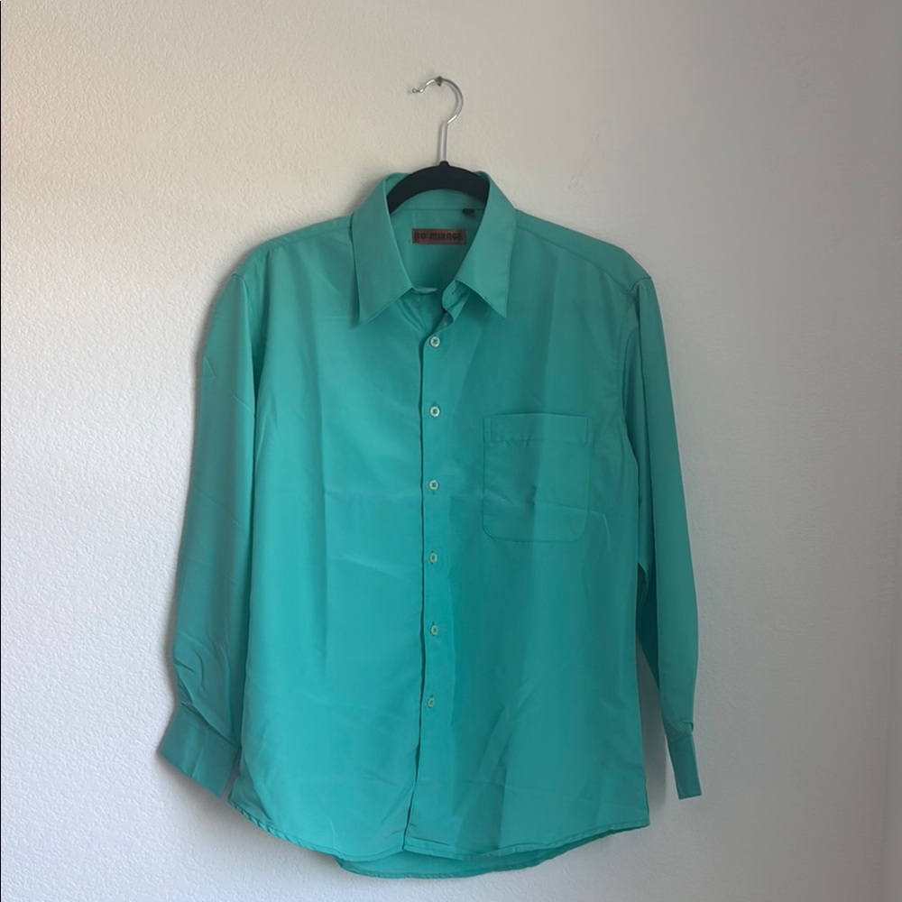 Casual Blue Button Down Shirt with Classic Collar